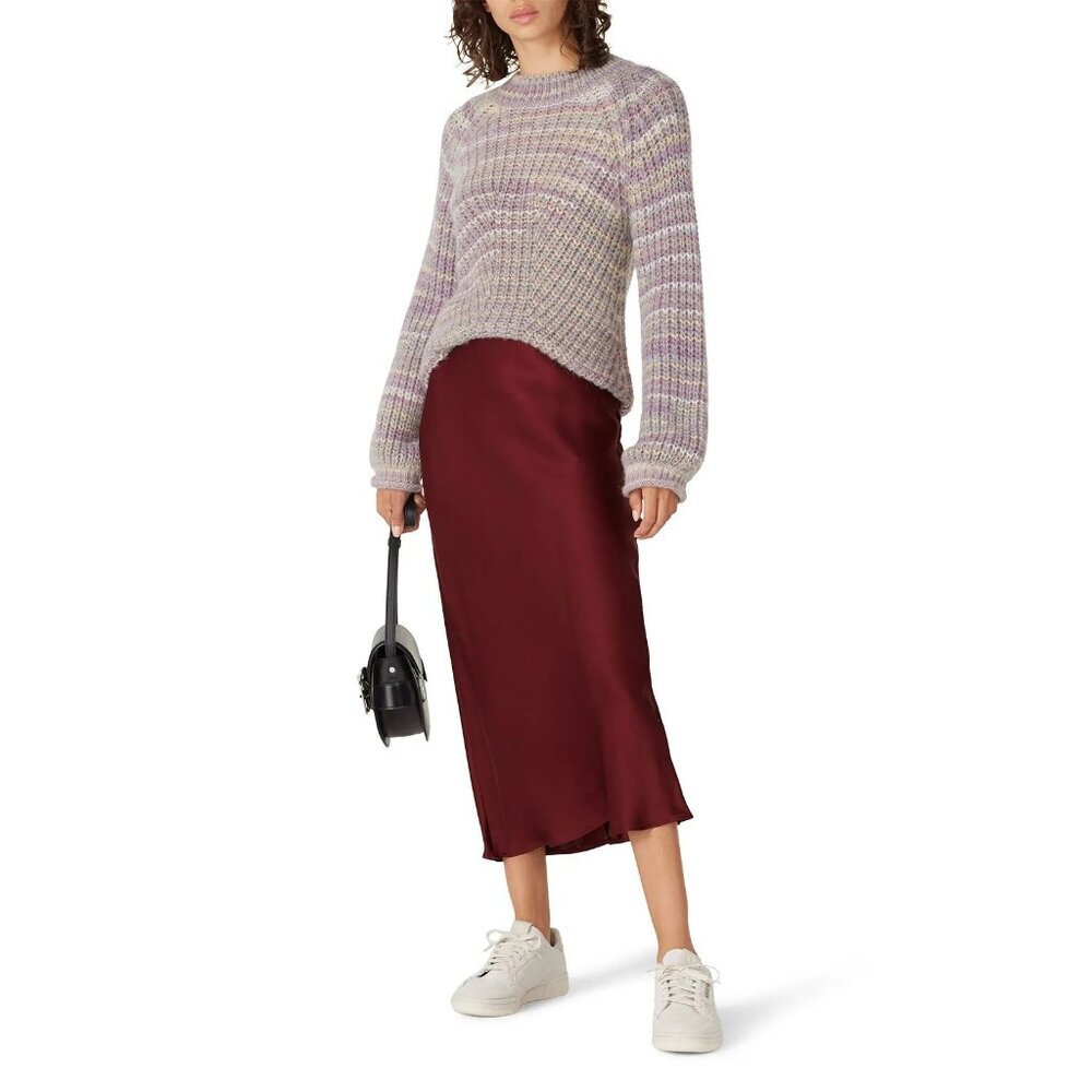 NICHOLAS Lavender and Cream Knit Sweater